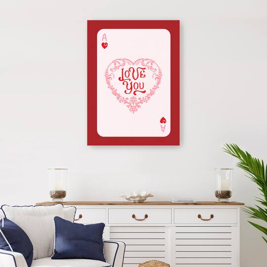 Love You Card Canvas Giclée Art